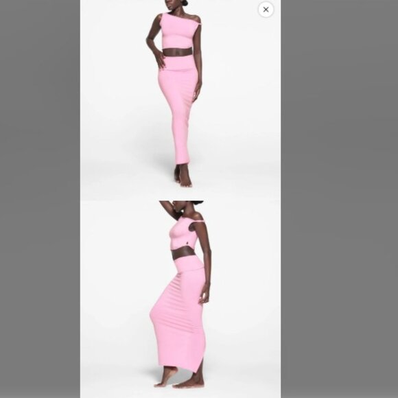 SKIMS Cotton Twist Cropped Tie Top | 4X | Cotton Candy - Picture 1 of 5